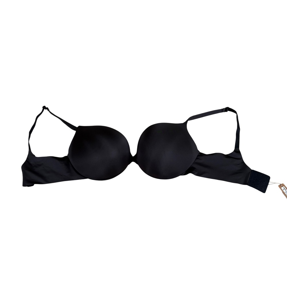 SKIMS Ultimate Push Up Plunge Bra Onyx Black BR-UWR-1881 38DD
